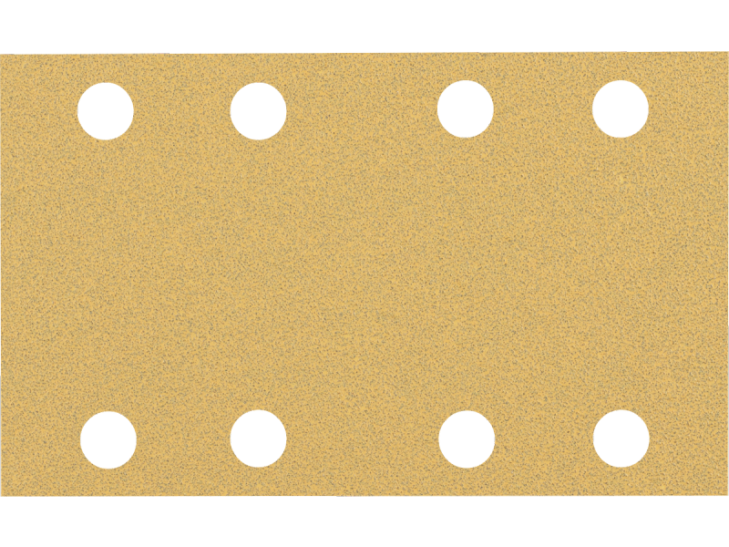 Brusni papir EXPERT Bosch z 8 luknjami za vibracijske brusilnike, Dimenzije: 80x133mm, Zrnatost: 80, 2608900879